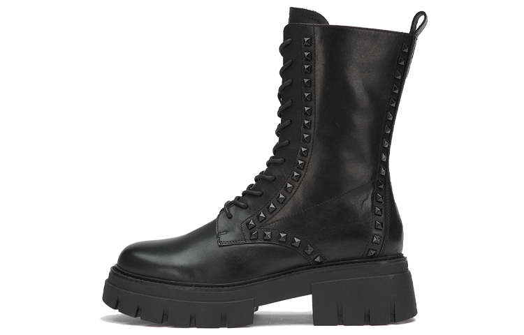 Buy (W) Ash 'But Butang Spiked Martin Hitam' FW21-M-135531-001