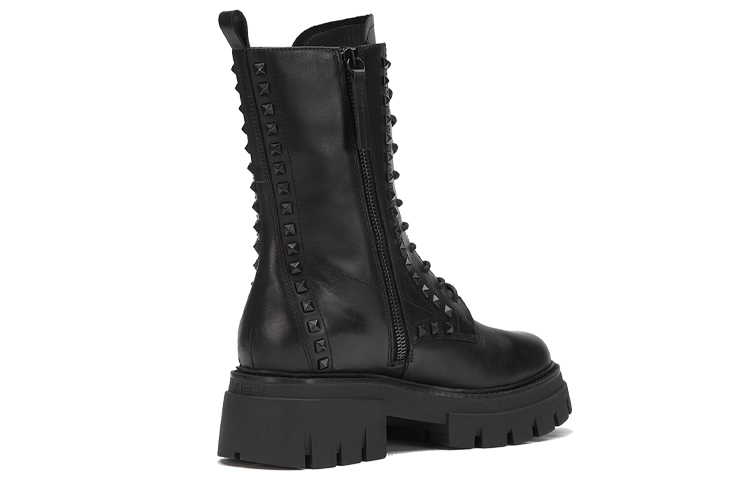 (W) Ash 'Studded Lace-Up Martin Boots Black' 圖 3