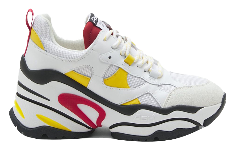 (W) Ash 'White Black Chunky Elevated CMFT Breathable Running Sneakers' 圖 2