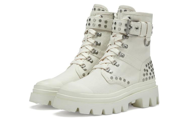 (W) Ash 'White Studded CMFT Outdoor Martin Boots' 圖 2