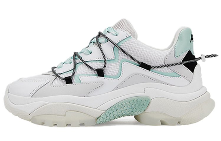 (W) Ash Acey 'Retro Color-Block White Green'
