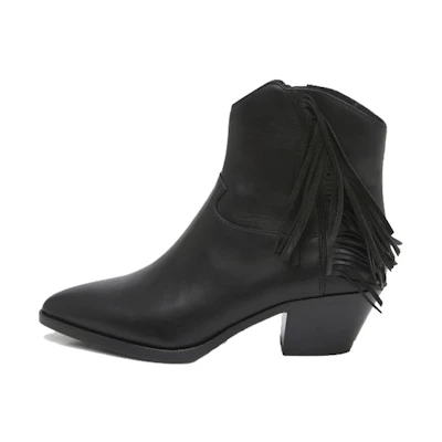 (W) Ash Ankle Boot 'Black Tassel Retro'