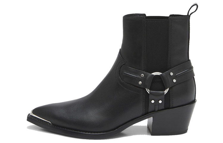(W) Ash Ankle Boot 'Polished Black Leather'
