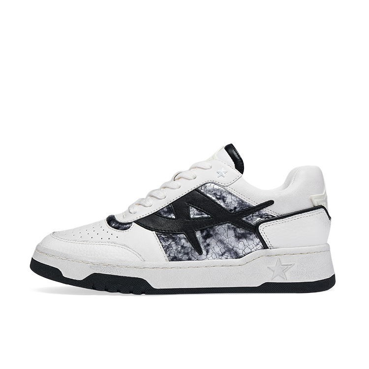 (Women) ASH BLAKE White Black Platform Sneakers Croc Embossed Leather Casual Shoes FW24-S-138289-001