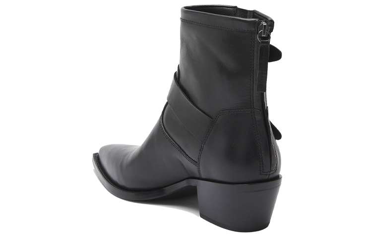 (W) Ash Double Buckle Leather Ankle Boots 'Black' 圖 3