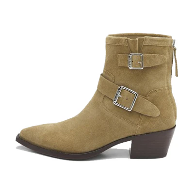 (W) Ash Double Buckle Suede Ankle Boots 'Brown'