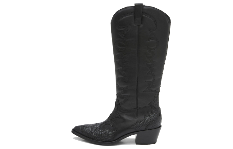 (W) Ash Dream High Top 'Embossed Leather Black'