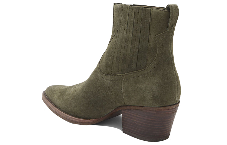 Lookbook (W) 다크그린 가죽 앵클부츠 (재봉 디테일) FW20-M-133676-004