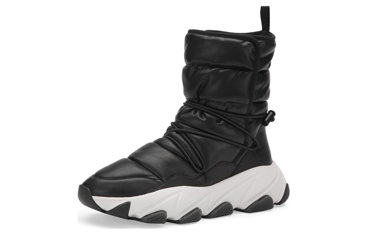 Order (W) Sepatu Boot Salju Ash EMY Mid-Top 'Hitam Kenyamanan-Kehangatan' FW21-S-135639-001