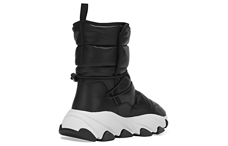 Lookbook (W) Sepatu Boot Salju Ash EMY Mid-Top 'Hitam Kenyamanan-Kehangatan' FW21-S-135639-001