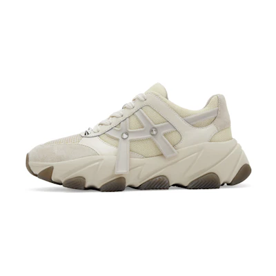 (W) Ash Exceed 'Patchwork Suede Studded Chunky Beige'