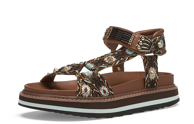 (W) Ash Fabric Velcro Flat Rivet Roman 'Light Brown' 圖 3