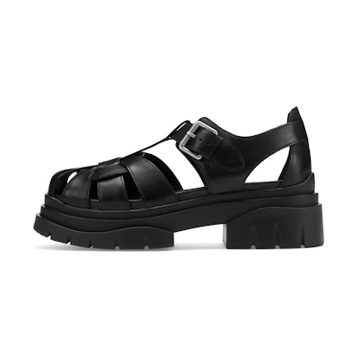(W) Ash Fashion Thick-Sole 'Black' 'SAND Series'