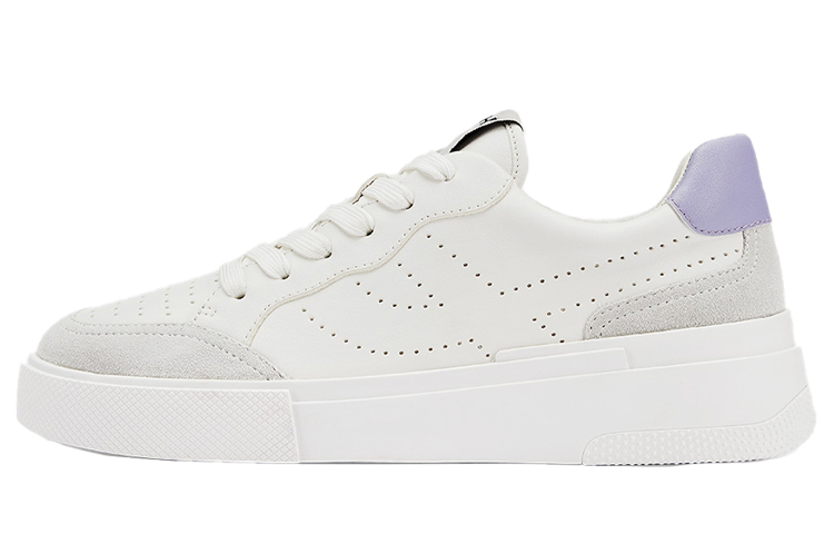 (W) Ash Free Series Leather Low 'White Purple'