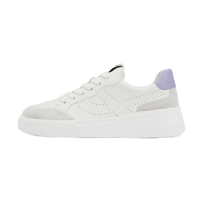 (W) Ash Free Series Leather Low 'White Purple'