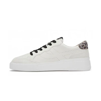 (W) Ash Free White 'Leopard Print Color-Block'