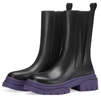 ASH 牛皮革 齒輪 中筒 切爾西靴 女款 黑紫 Order ASH 牛皮革 齒輪 中筒 切爾西靴 女款 黑紫