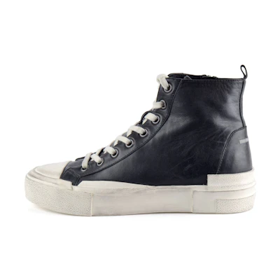 (W) Ash Ghably Bis 'Black Leather High-Top'