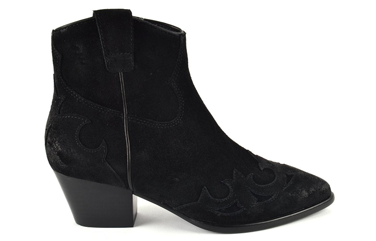(W) Ash Harlow Ankle Boots 'Black Embroidered Velvet' 圖 2