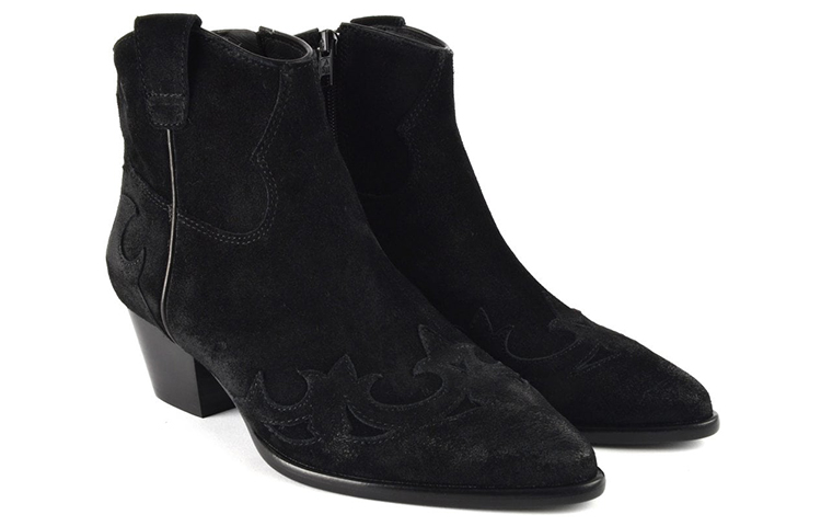 (W) Ash Harlow Ankle Boots 'Black Embroidered Velvet' 圖 3