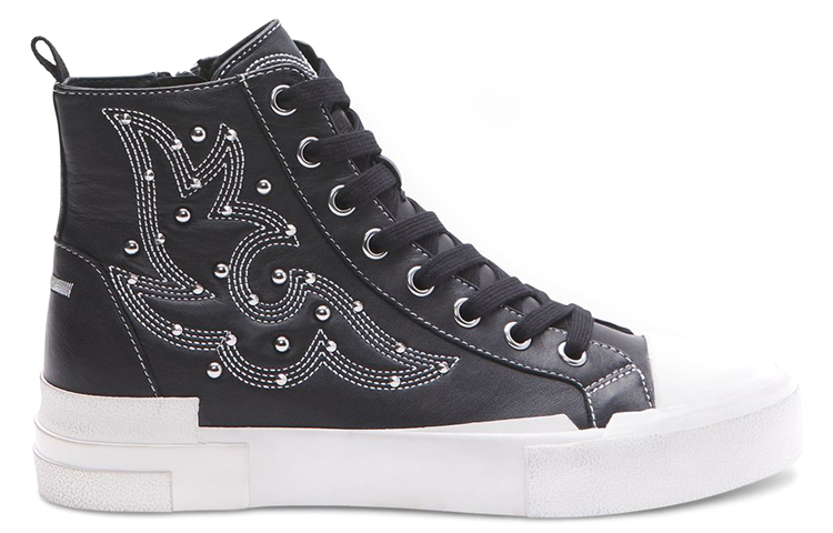 (W) Ash High-Top Fashion Sneakers 'Black Sheepskin' 圖 2