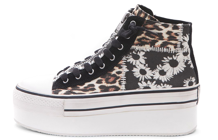 (W) Ash High-Top Fashion Sneakers 'Brown Print'