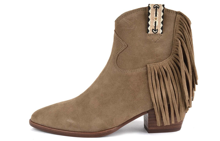 (W) Ash Hysteria 'Light Brown Fringe Suede Boot'
