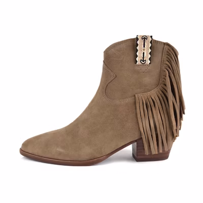 (W) Ash Hysteria 'Light Brown Fringe Suede Boot'