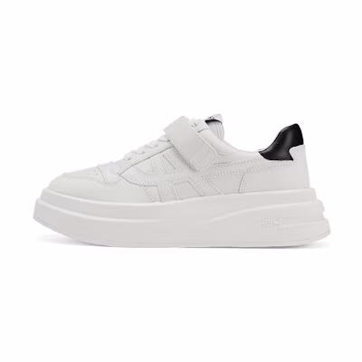 (W) Ash Indy 'White Black Velcro Platform'