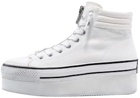(Women) Ash Jagger Mid-Top Retro 'White Canvas' AK140F40050 (Women) Ash Jagger Mid-Top Retro 'White Canvas' AK140F40050