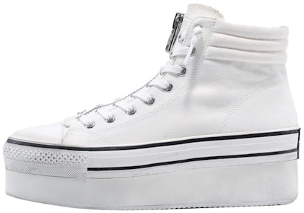 (W) アッシュ・ジャガー レトロ ハイカット 白キャンバス AK140F40050 Buy (W) アッシュ・ジャガー レトロ ハイカット 白キャンバス AK140F40050