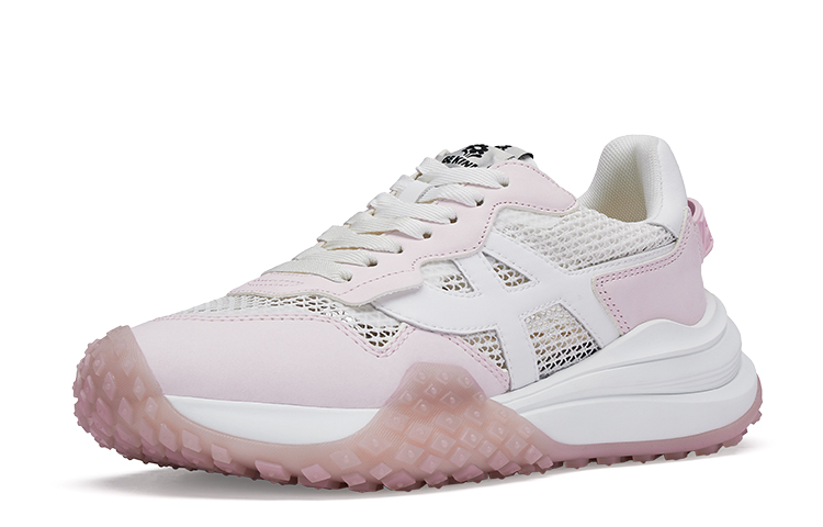 Order ASH JOKER BE KIND系列 織物牛皮運動休閒鞋 女款 粉白