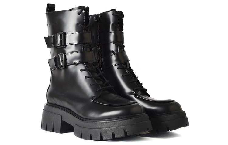 (W) Ash Lars 'Black Buckle Short Boot' 圖 3