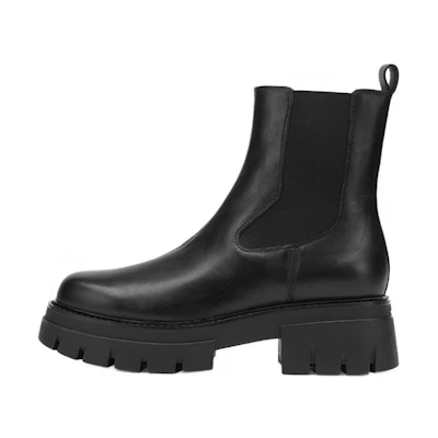 (W) Ash Lenny Chelsea Boot 'Outdoor Camping Black Leather'