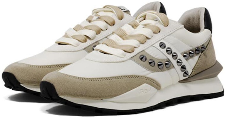 ASH 頭層牛皮 戶外百搭 低幫 生活休閒鞋 3cm 女款 白棕 Lookbook ASH 頭層牛皮 戶外百搭 低幫 生活休閒鞋 3cm 女款 白棕