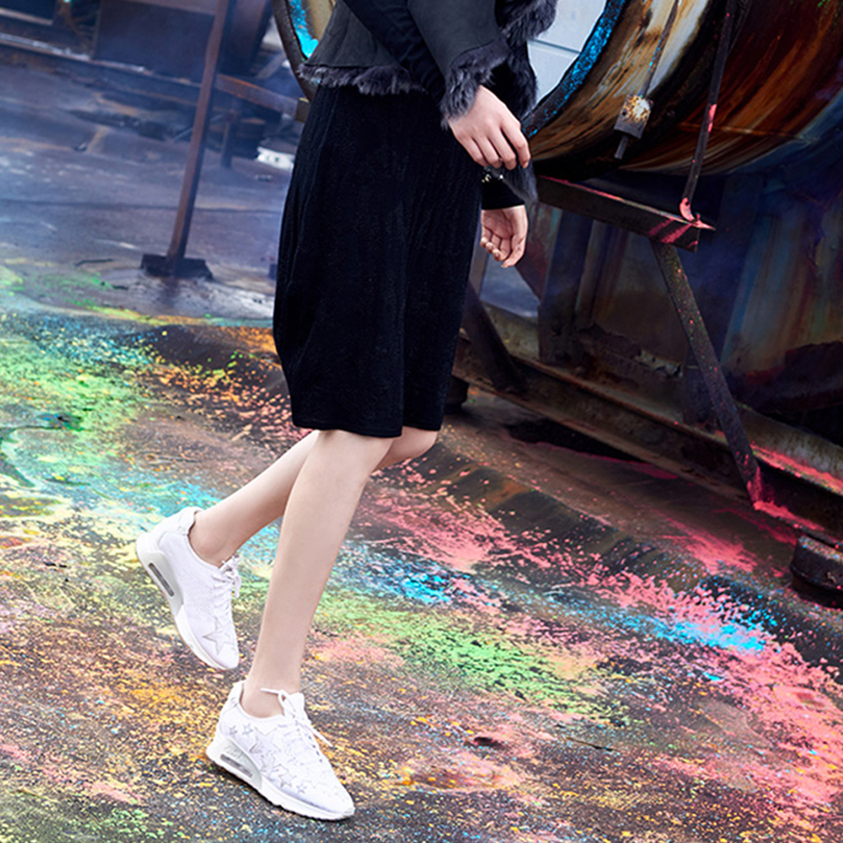 Cheap (W) アッシュ ラッキースター「白ニット星」 (Asshu Rakkī Sutā "Shiro Nitto Hoshi") SS17-S-120118-001