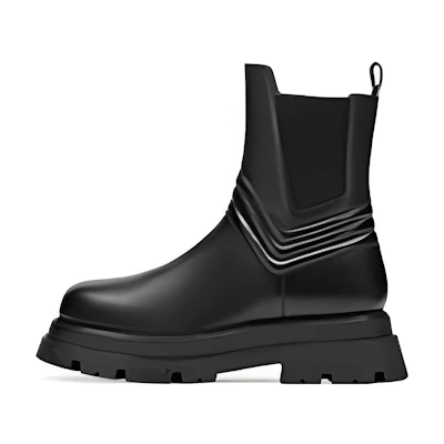 (W) Ash Martine Boot 'Black Leather Outdoor Camping'