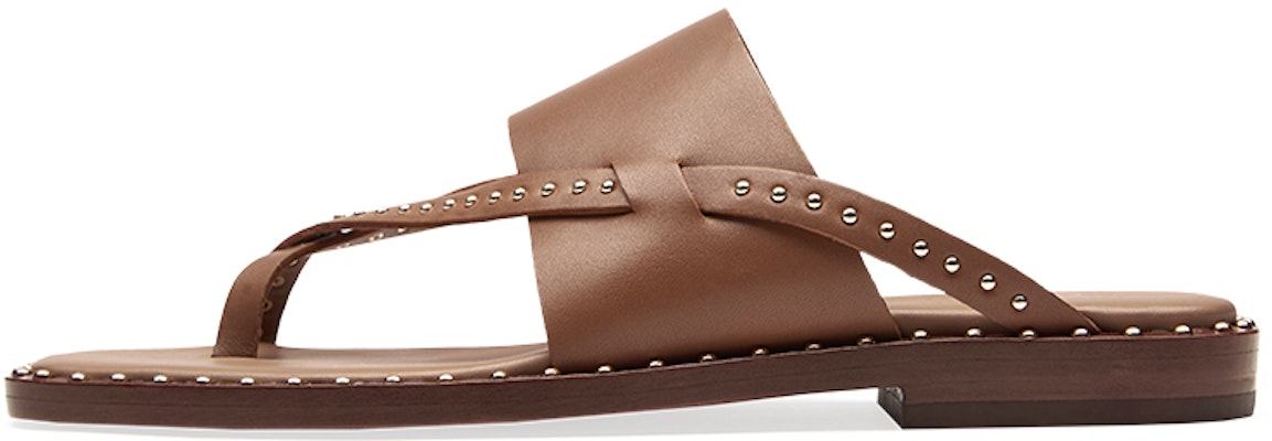 (Women) Ash Med Retro Slides 'Studded Metal Leather Brown' SS21-M-135224-002 Buy (Women) Ash Med Retro Slides 'Studded Metal Leather Brown' SS21-M-135224-002