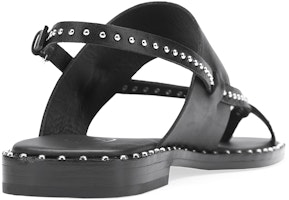 ASH Medina系列 復古金屬鉚釘夾趾平底羅馬涼鞋 女款 黑色 Lookbook ASH Medina系列 復古金屬鉚釘夾趾平底羅馬涼鞋 女款 黑色