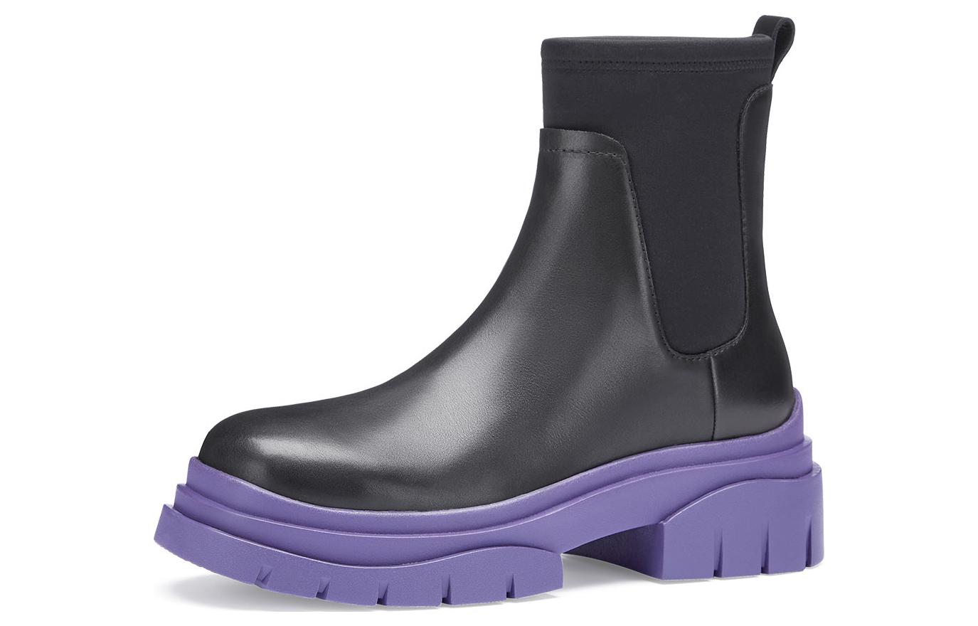(W) Ash Mid-Top Chelsea Boot 'Black Purple'