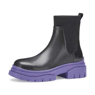 (W) Ash Mid-Top Chelsea Boot 'Black Purple'