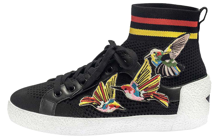 (W) Ash Ninja Birds High-Top Sneaker 'Black Embroidery'