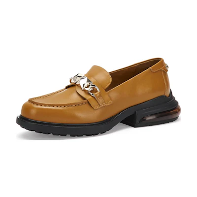 (W) Ash Retro Leather Air Cushion Platform 'Brown'