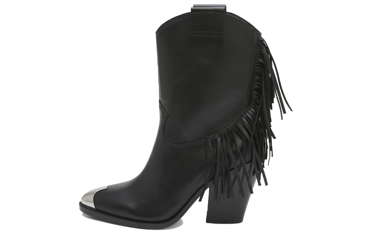 (W) Ash Retro Short Boots 'Warm High-Top Non-Slip Black'