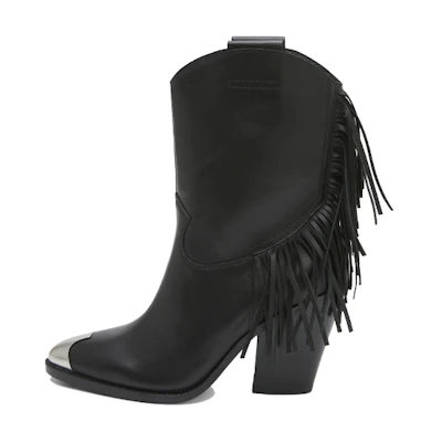 (W) Ash Retro Short Boots 'Warm High-Top Non-Slip Black'