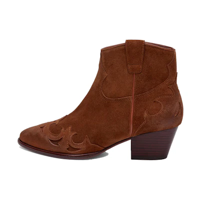 (W) Ash Short Boot 'Embossed Velvet Brown'