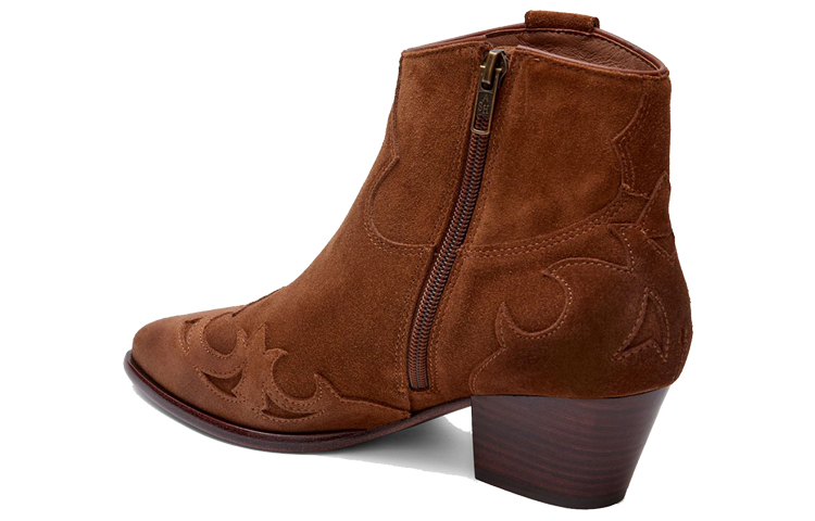 (W) Ash Short Boot 'Embossed Velvet Brown' 圖 3