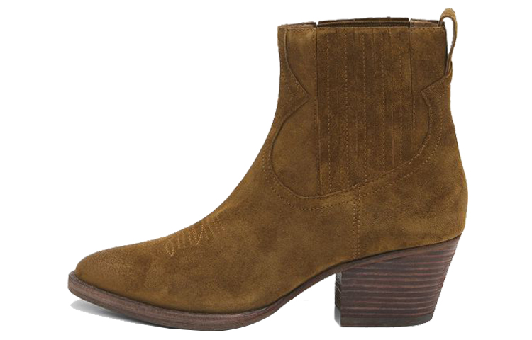 (W) Ash Short Boots 'Brown Embroidery'