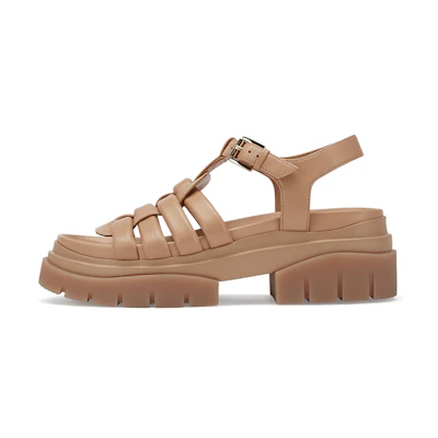 (W) Ash Sirena Sandals 'Light Brown Buckle Chunky Sole'