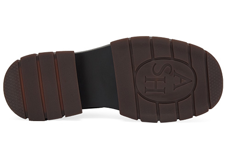 Shop ASH Storm 皮革 厚底休閒切爾西靴 女款 酒紅色